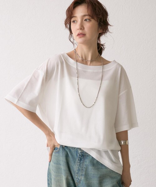 RIVE DROITE MONNオープンネックTee MONN.:.(モン)】オープンネックTee（Tシャツ/カットソー）｜RIVE