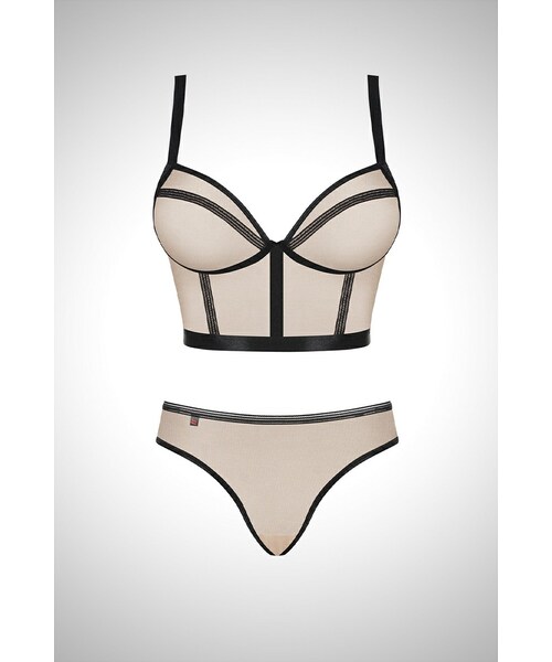 SPLASH(スプラシュ)の「Nudelia top set(ブラ&ショーツ・レディース・ベージュ・S/M/L/XL)」の1枚目の写真