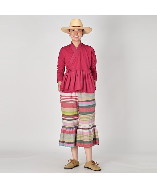 45R スーピマ天竺のカシュクール✴︎インディゴ極美品 45R（フォーティファイブアール）の「スーピマ天竺のカシュクール