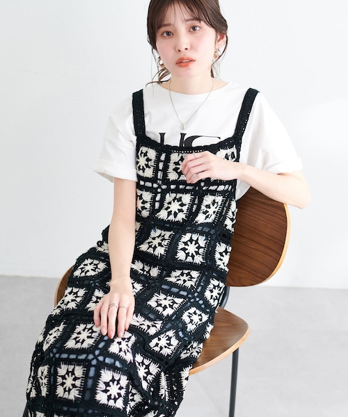 natural couture（ナチュラルクチュール）の「かぎ針編みキャミ