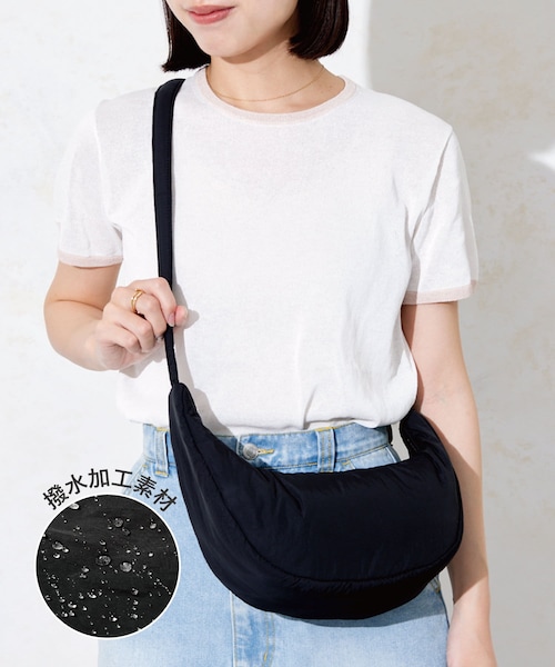 3coins（3coins）の「撥水加工ミニショルダーバッグ（ショルダーバッグ・レディース・アイボリー/ブラック・FREE）」の2枚目の写真