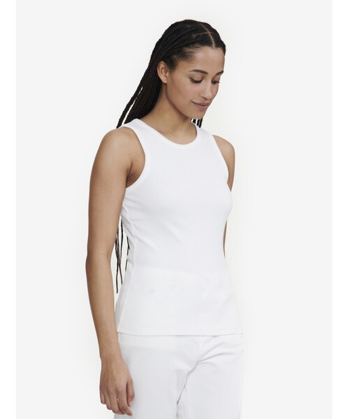 AIGLE（エーグル）の「リブタンクトップ（タンクトップ・レディース・レ (005)/ノワール (006)・XS/S/M/L）」の2枚目の写真