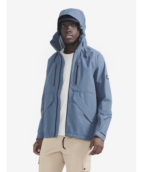 AIGLE（エーグル）の「透湿防水 2.5レイヤーフーデッドジャケット 