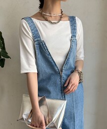 DouDou | 5分袖オフショルTEE(Tシャツ/カットソー)