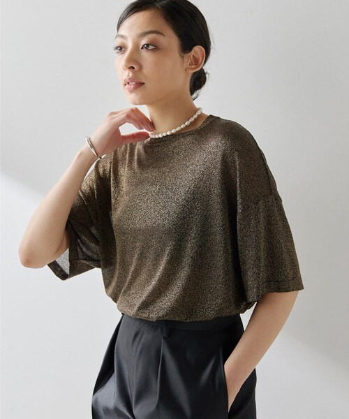 Whim Gazette（ウィムガゼット）の「ラメニットTシャツ（ニット