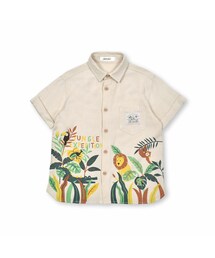 SLAP SLIP | 【お揃い】【接触冷感】サファリプリント柄麻レーヨンシャツ(90~130cm)(シャツ/ブラウス)