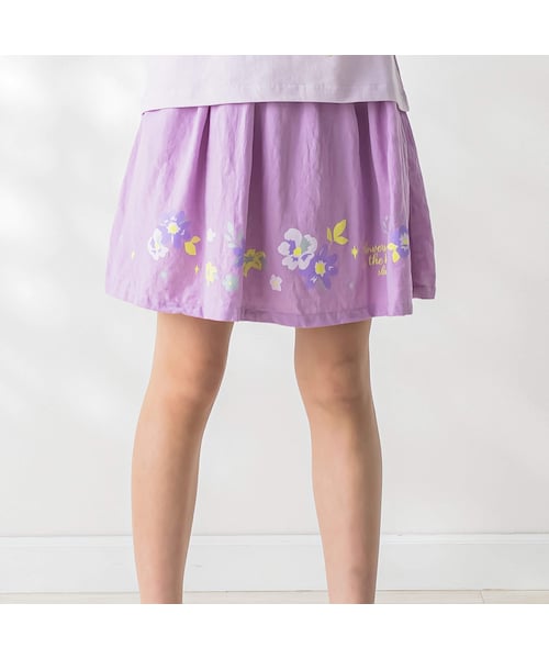 SLAP SLIP（スラップスリップ）の「キラキラモチーフプリントスカパン(90~140cm)（スカート・キッズ・パープル/イエロー/ブルー・110/140）」の4枚目の写真