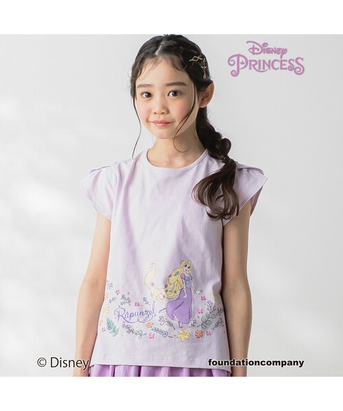 SLAP SLIP(スラップスリップ)の「【ディズニーキャラクター】プリント半袖Tシャツ(80~140cm)(Tシャツ/カットソー・キッズ・パープル/グリーン/ホワイト・110/140)」の1枚目の写真