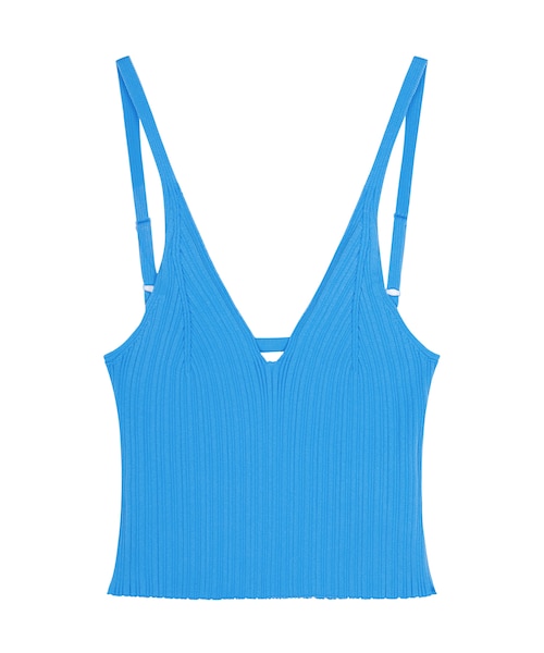 JNBY（ジェーエヌビーワイ）の「Feminine Ribbed Knit Bustier Cami Top（キャミソール・レディース・ブラウン/ブラック/ブルー・36/38/40）」の3枚目の写真