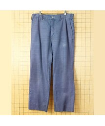 70s 80s フランス製 ワーク ペインター パンツ W34相当 ブルー ユーロ ヨーロッパ古着