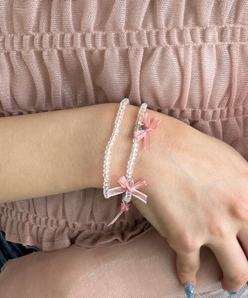 Lattice（Lattice）の「ビーズリボンブレスレットセット(2P