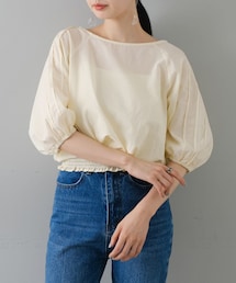 Kastane（カスタネ）の「B シャーリングタックブラウス（トップス）」