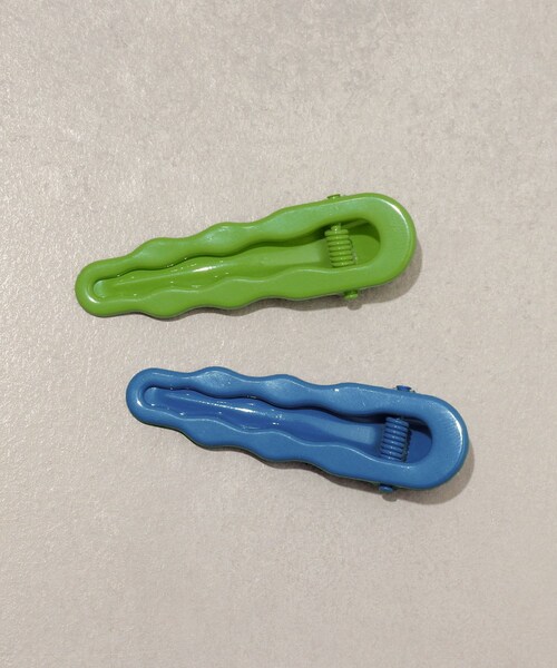 3coins（3coins）の「ウェーブカラークリップ2個セット（バレッタ/ヘアクリップ・レディース・ホワイト系その他/その他/その他1・FREE）」の3枚目の写真