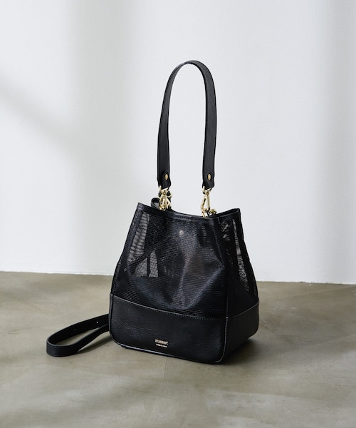 russet ラシット メッシュミニショルダーバッグ ブラック russet ラシット メッシュミニショルダーバッグ ブラック
