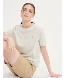 AIGLE（エーグル）の「UVカット 吸水速乾 裾ギャザー リラックスクルーネックTシャツ（Tシャツ/カットソー・レディース）」