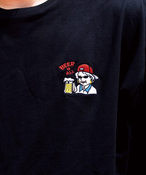Leyline(レイライン)の「Beer break tee(Tシャツ/カットソー・レディース・ホワイト/ブラック・M/L/XL)」の8枚目の写真