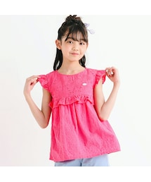 SLAP SLIP | お花模様レース切り替えフリルチュニック(80~140)(シャツ/ブラウス)