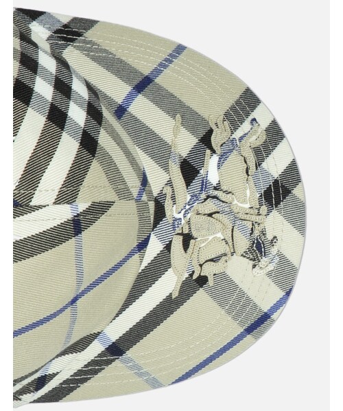 BURBERRY（バーバリー）の「Check Cotton Blend Baseball Cap（その他・メンズ・Lichen・M/L）」の4枚目の写真