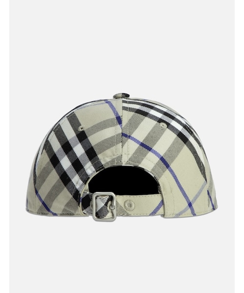 BURBERRY（バーバリー）の「Check Cotton Blend Baseball Cap（その他・メンズ・Lichen・M/L）」の3枚目の写真