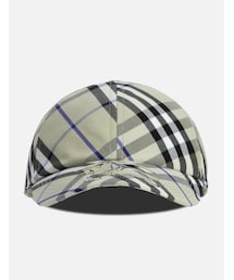 Check Cotton Blend Baseball Cap