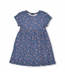 BeBe | パラソルプリント強撚スムース半袖ワンピース(90~150cm)(ワンピース)
