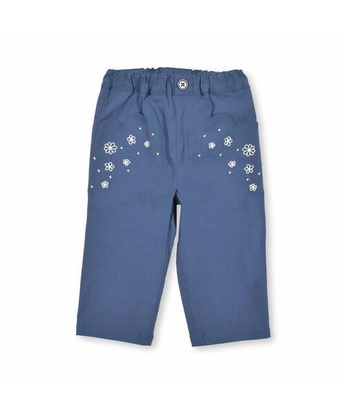 BeBe（ベベ）の「スカラップポケットフラワーシャワーサブリナパンツ(90~150cm)（その他パンツ・キッズ・パープル/ブルー・110）」の2枚目の写真