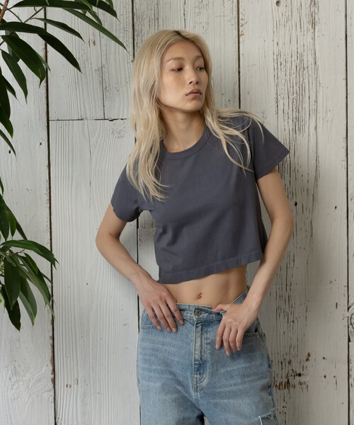 COLONY 2139（コロニートゥーワンスリーナイン）の「【paradigm】サイロ天竺コンパクトT（Tシャツ/カットソー・レディース・ホワイト/ダークグレー/ブラック・S/M）」の3枚目の写真