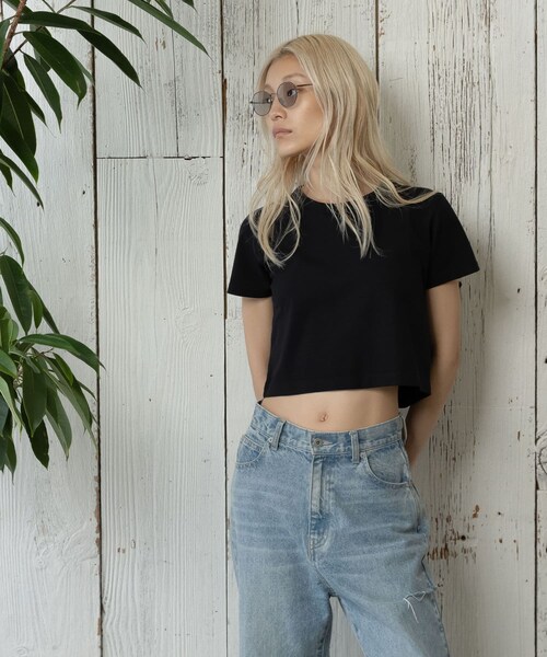 COLONY 2139（コロニートゥーワンスリーナイン）の「【paradigm】サイロ天竺コンパクトT（Tシャツ/カットソー・レディース・ホワイト/ダークグレー/ブラック・S/M）」の2枚目の写真