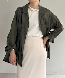 SHENERY | 【夏の羽織に◎】シアーミリタリーシャツジャケット(ジャケット/アウター)