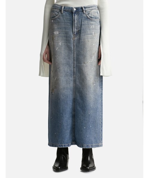 Philo Trafalgar Long Denim Skirt