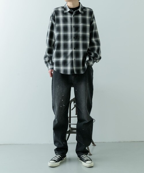 ITEMS URBANRESEARCH（アイテムズ アーバンリサーチ）の「11oz PAINT STRAIGHT DENIM（デニムパンツ・メンズ・BLU/BLK・M/L）」の10枚目の写真