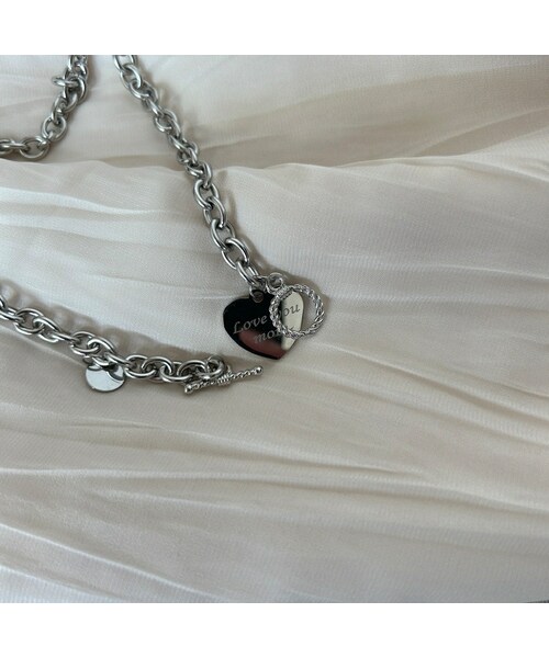copine(コピン)の「ハートペンダントチェーンネックレス(ネックレス・レディース・シルバー・ワンサイズ)」の1枚目の写真