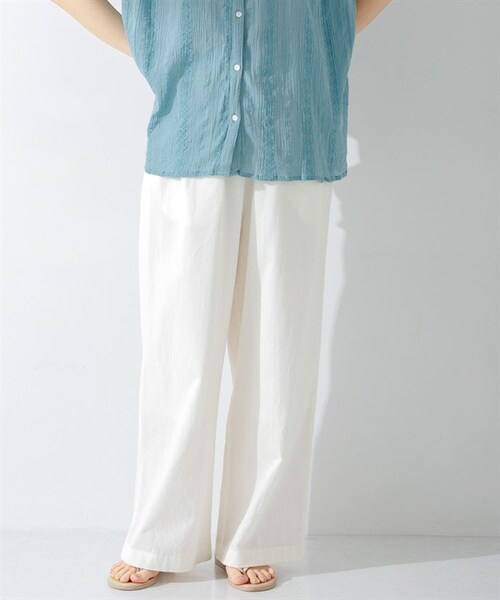 URBAN RESEARCH Sonny Label（アーバンリサーチサニーレーベル）の「棉質彩色輕便寬褲（その他・レディース・米色/開心果綠/藍色/藏青色・米色/開心果綠/藍色/藏青色）」の18枚目の写真