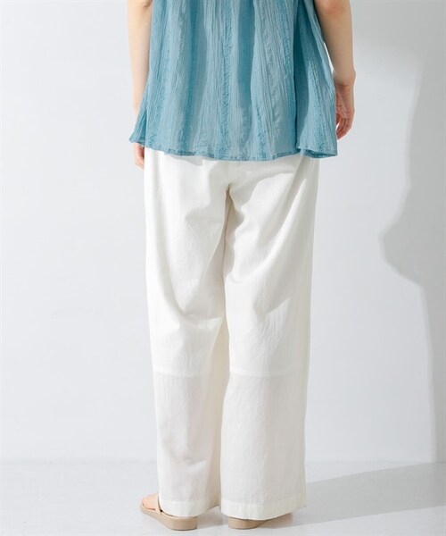 URBAN RESEARCH Sonny Label（アーバンリサーチサニーレーベル）の「棉質彩色輕便寬褲（その他・レディース・米色/開心果綠/藍色/藏青色・米色/開心果綠/藍色/藏青色）」の20枚目の写真