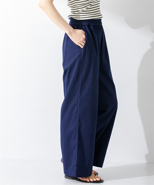 URBAN RESEARCH Sonny Label（アーバンリサーチサニーレーベル）の「棉質彩色輕便寬褲（その他・レディース・米色/開心果綠/藍色/藏青色・米色/開心果綠/藍色/藏青色）」の13枚目の写真