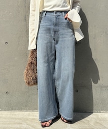 COLLAGE GALLARDAGALANTE | 【ストレッチ素材】リラックススーパーワイドデニム(デニムパンツ)
