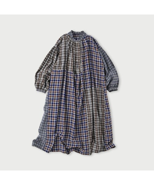 秋風カディミックスのスモックドレス