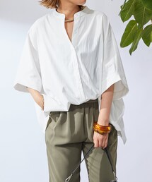 un dix cors（アンディコール）の「《予約》《オンオフ兼用・クールな印象に》ドルマンシワ加工シャツ（トップス）」