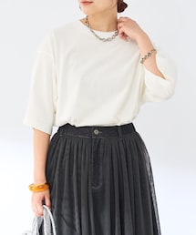 un dix cors（アンディコール）の「《予約》《長めの着丈でアレンジ楽しめる♪》オーバーバックプリントTEE（Tシャツ/カットソー）」