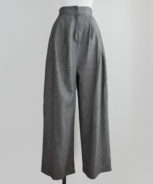 Marient（マリエント）の「リネンマイルワイドPT（その他パンツ・レディース・ベージュ/ブラック・FREE）」の2枚目の写真