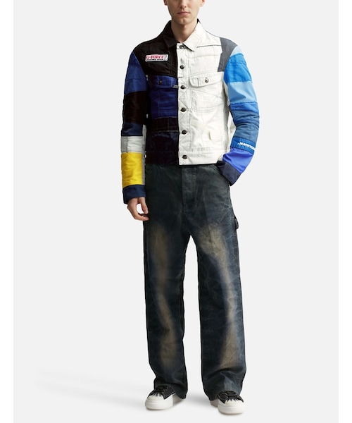 【Angel.T】Greg Lauren グレッグ ヘリンボーンコート グレッグローレン Greg Lauren THE TENT ZIP NECK BATMAN