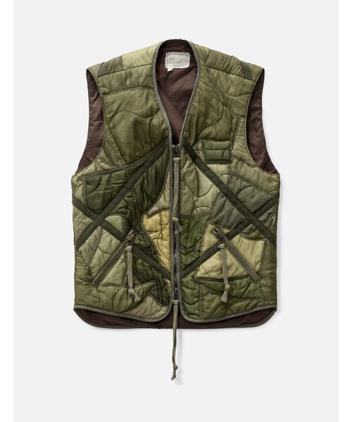 Mixed Puffer Zip Vest
