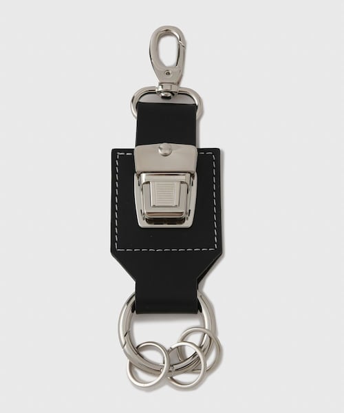 ADAM ET ROPE'(アダムエロペ)の「【HIDAKA/ヒダカ】SLIDE LOCK KEY RING(キーホルダー・メンズ・ブラック・F)」の2枚目の写真