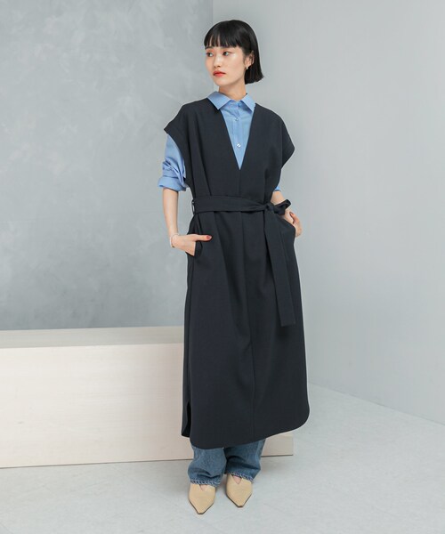 URBAN RESEARCH ROSSO（アーバンリサーチロッソ）の「ウエストマークジャンパースカート（ワンピース・レディース・OFF/GRAY/NAVY・Free）」の11枚目の写真