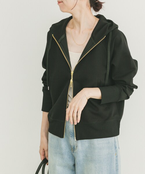 ITEMS URBANRESEARCH（アイテムズ アーバンリサーチ）の「ダンボールジップパーカー（パーカー・レディース・BLK/BRN/GRY・FREE）」の6枚目の写真