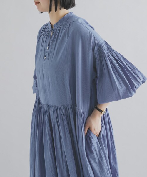 THE GOODLAND MARKET（ザグッドランドマーケット）の「FANAKA　ロングドレス（ワンピース・レディース・OFF WHITE/BLACK/BLUE・Free）」の22枚目の写真