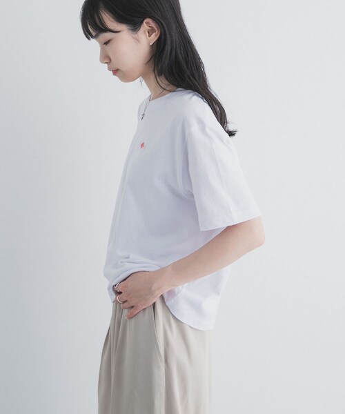 URBAN RESEARCH DOORS（アーバンリサーチドアーズ）の「DANTON　SHORT T-SHIRTS（Tシャツ/カットソー・レディース・WHITE/COALGREY/GREIGE・S）」の5枚目の写真