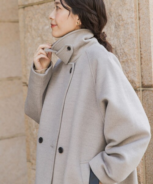 URBAN RESEARCH DOORS（アーバンリサーチドアーズ）の「『UR TECH』ミドル丈コート（テーラードジャケット・レディース・BRICK/杢BEIGE/NAVY・M）」の20枚目の写真