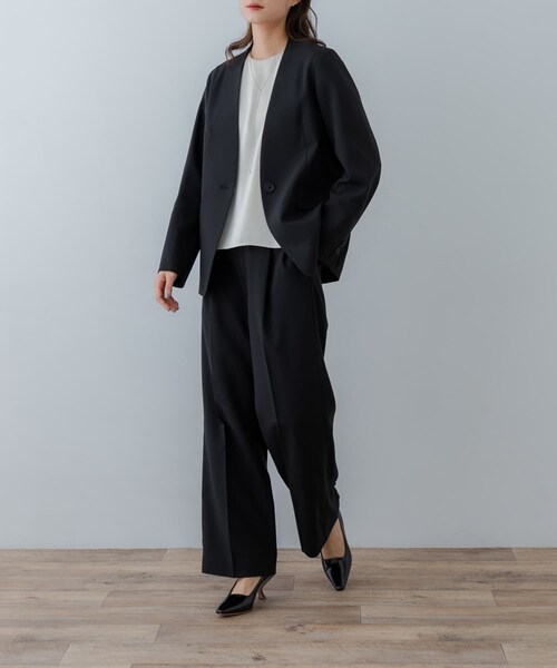 URBAN RESEARCH（アーバンリサーチ）の「『2サイズ展開』ノーカラージャケット（ノーカラージャケット・レディース・BEIGE/BLACK/NAVY・36/38）」の15枚目の写真