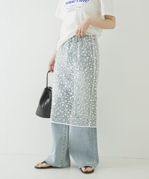 URBAN RESEARCH（アーバンリサーチ）の「スパンコールチュールレイヤードスカート（スカート・レディース）」